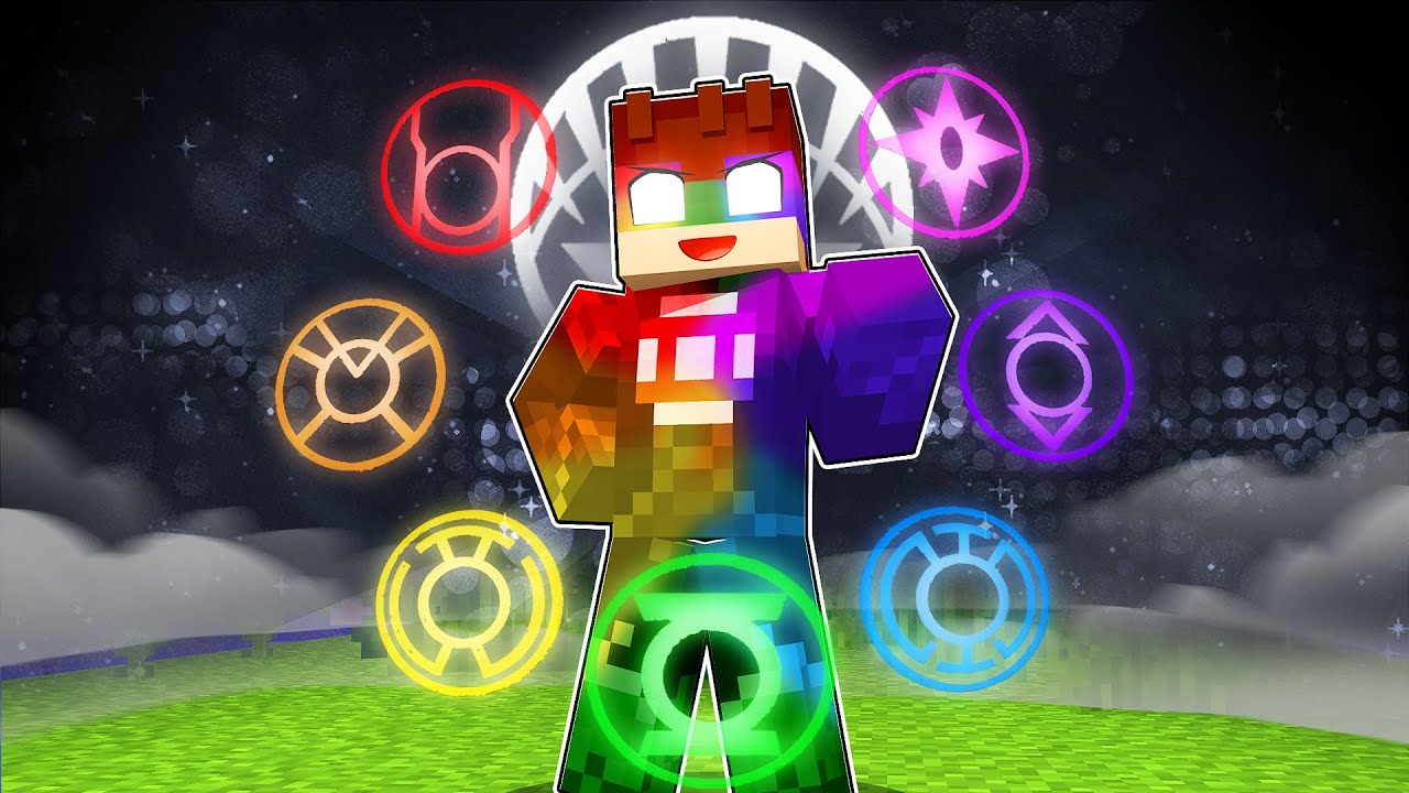 MISTUREI TODOS OS ANEIS DOS LANTERNAS no MINECRAFT!! (Lanterna Verde)