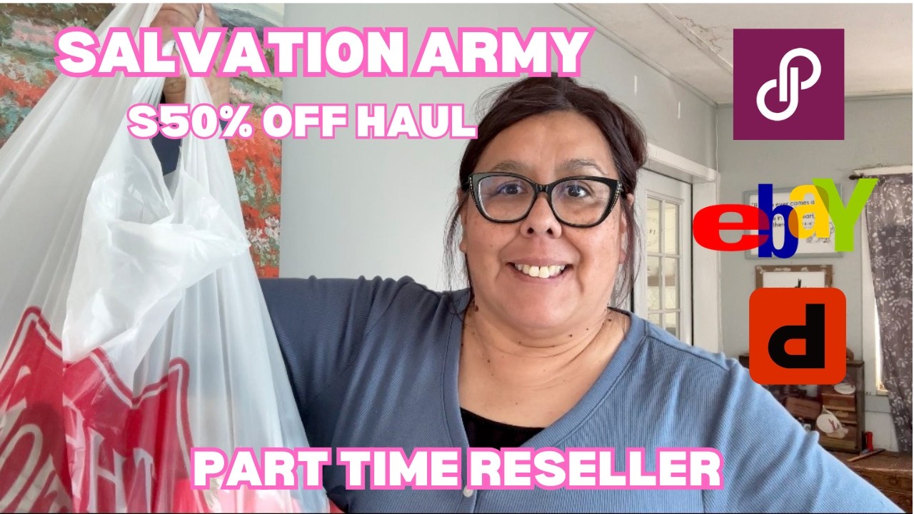Salvation Army 50% off sale haul, plus a very chatty episode! Part time reseller.