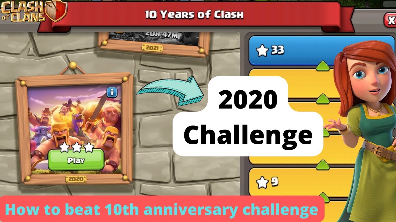 How to beat 10th anniversary challenge 2020-clash of clans