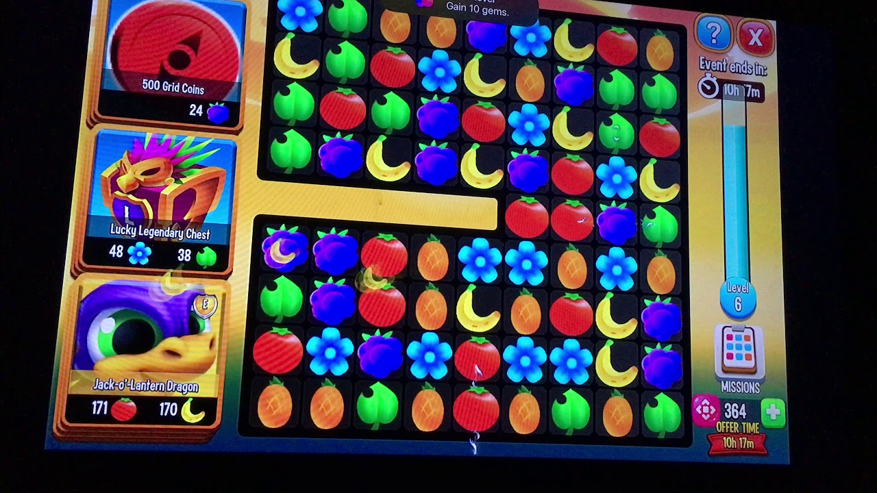 Dragon city Halloween puzzle and grid modes