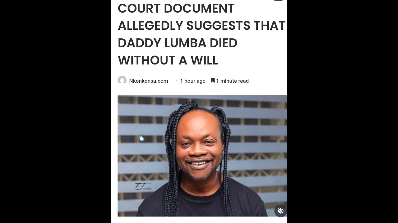 Legendary Highlife Icon Daddy Lumba died INTESTATE.  A Lesson to All MEN.