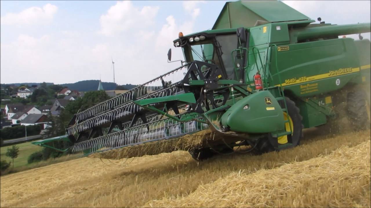 Gerstenernte 2016// mit John deere 9640i wts (Hillmaster) SPEZIAL Mähdrescher