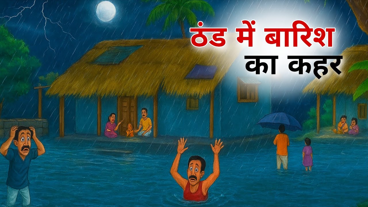 ठंड में बारिश का कहर | Thand Mai Barish Ka Kahar | Hindi Kahani | Bedtime Story | Cartoon Story