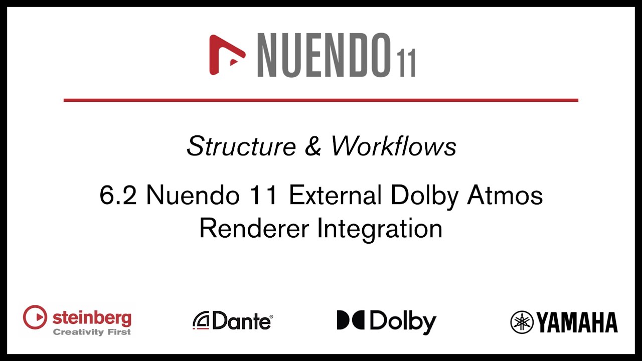 6.2 Nuendo 11 External Dolby Atmos Renderer Integration