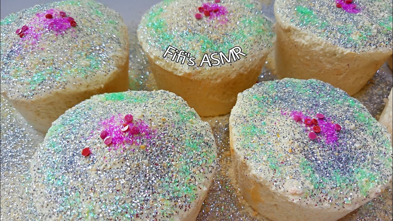 ASMR | Baking Soda Glitter Bombs | Satisfying Relaxing Video