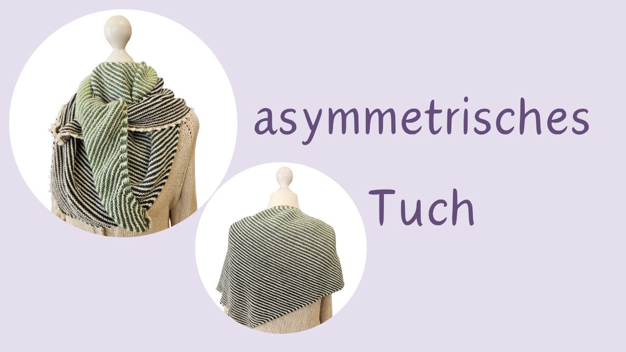 asymmetrisches gestreiftes Tuch
