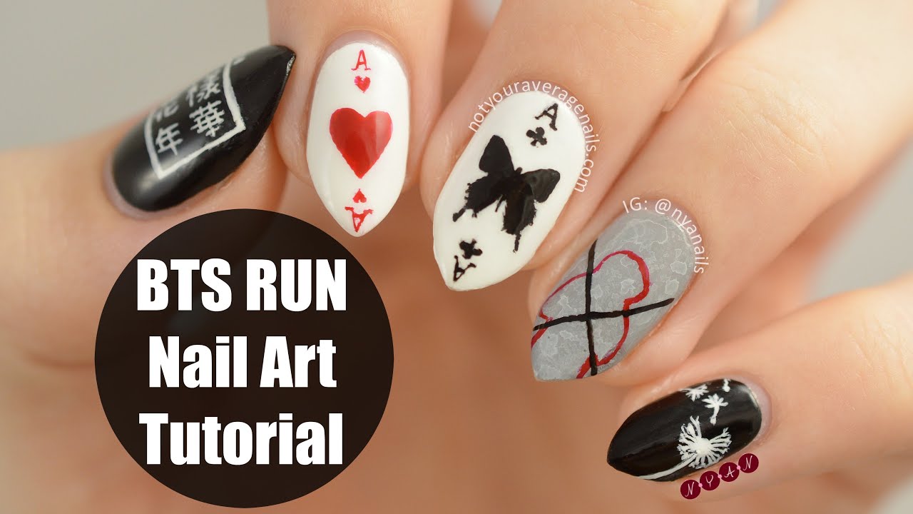 BTS Run Nail Art Tutorial