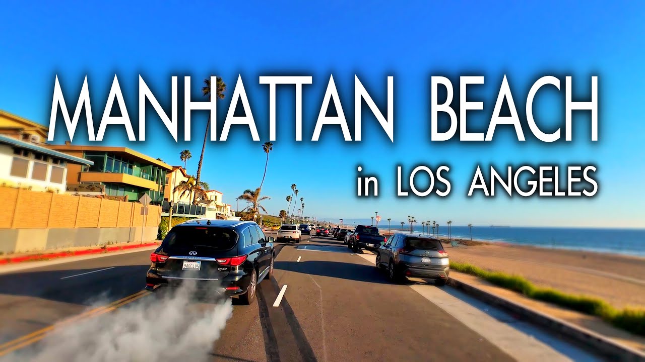 Manhattan Beach in Los Angeles, California | ASMR 4K Relaxing Driving Video