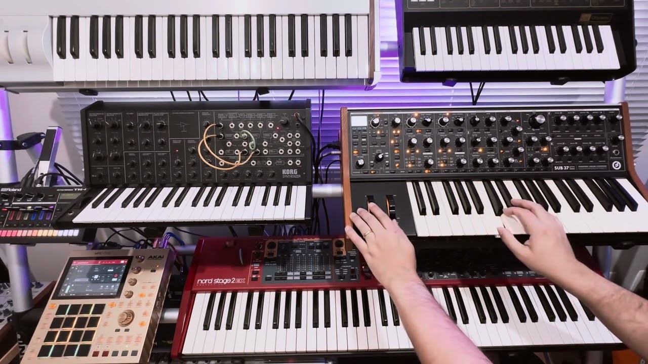 Aerated Distortion: synth track criada com Moog Sub 37 e MPC One