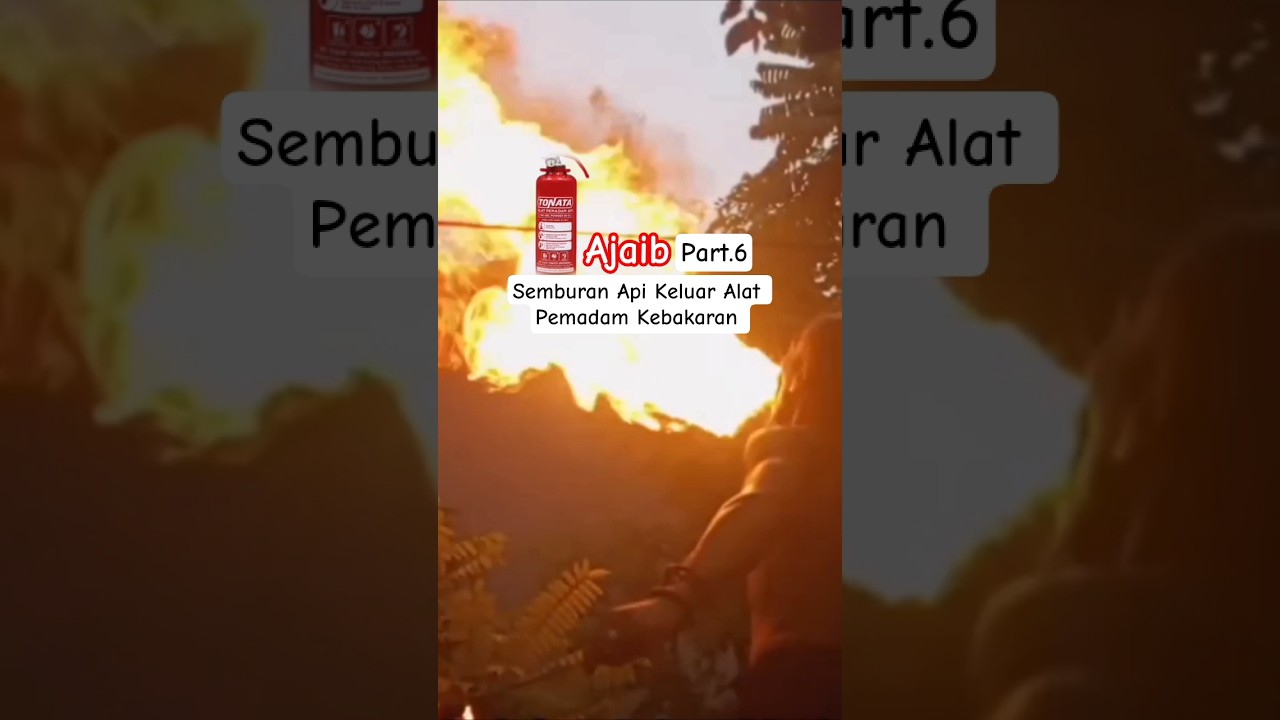 AJAIB SEMBURAN API KELUAR ALAT PEMADAM API 