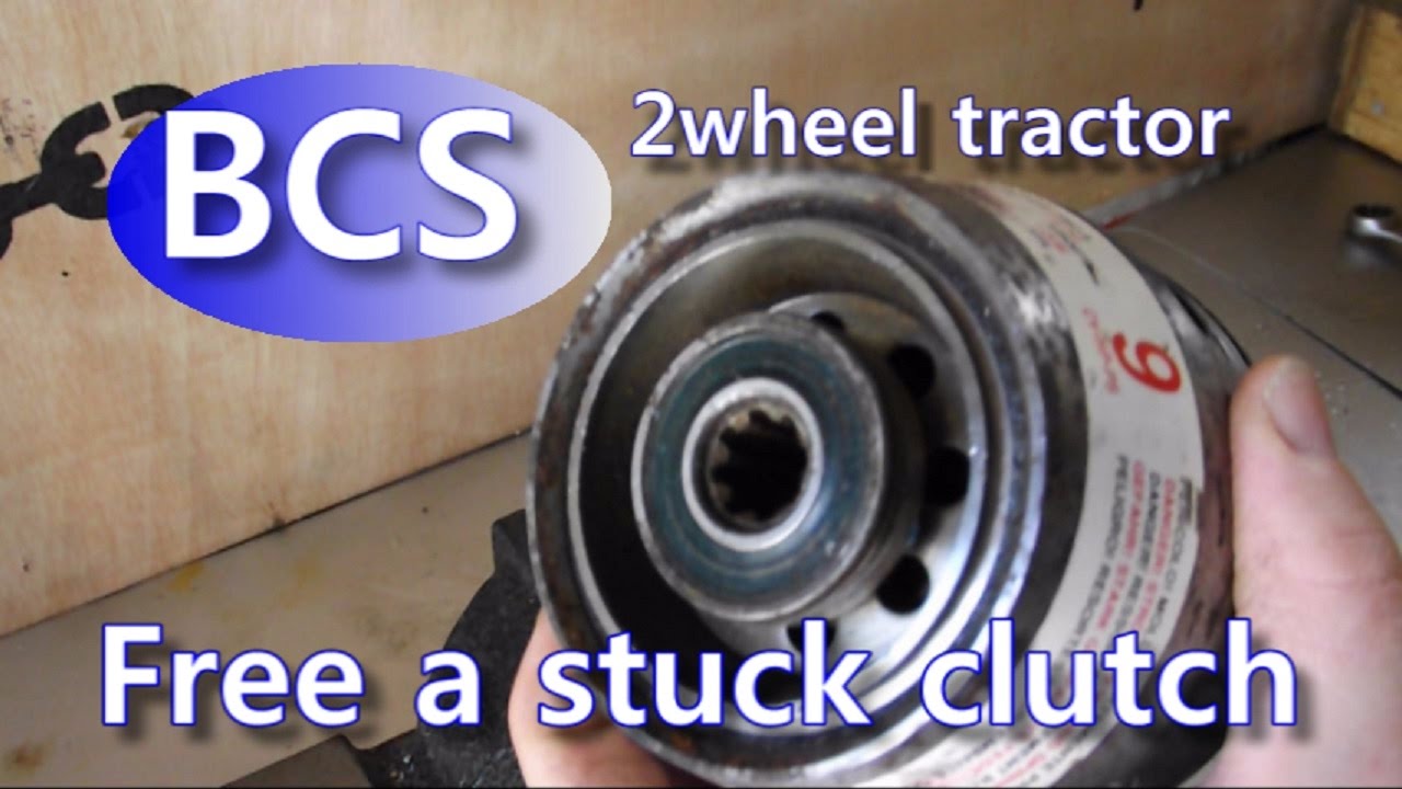 Free a stuck clutch  BCS walk behind tractor (no special tool)
