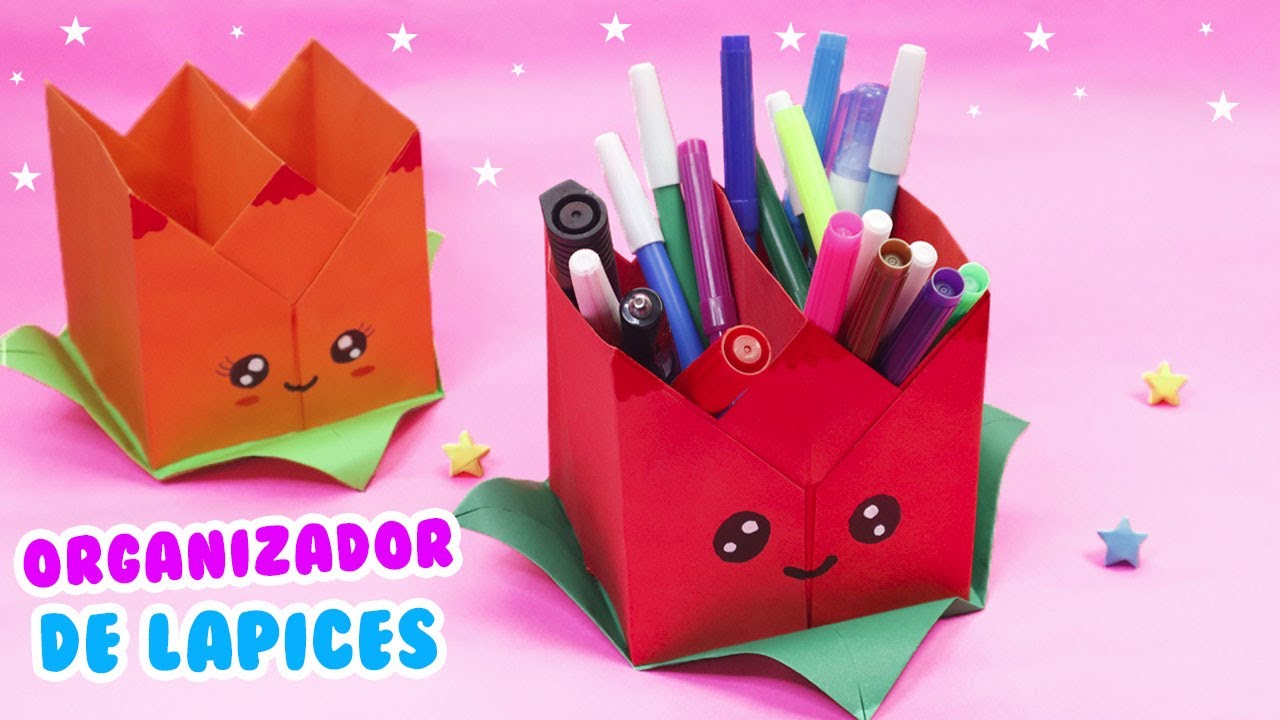 Manualidades con Papel+ Organizador de Escritorio+tutorial+diy