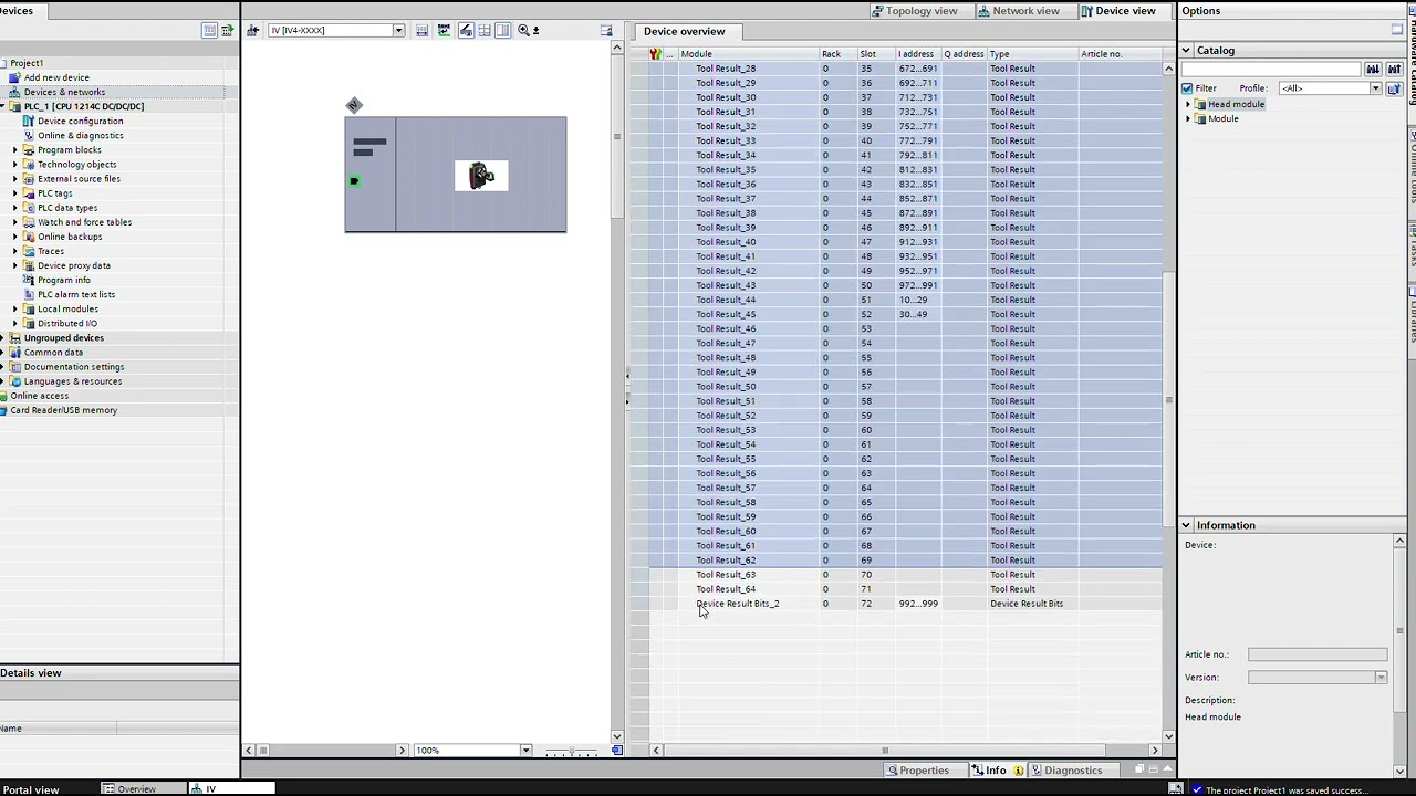 Mapeo de señales de IV4 en TIA Portal utilizando PROFINET