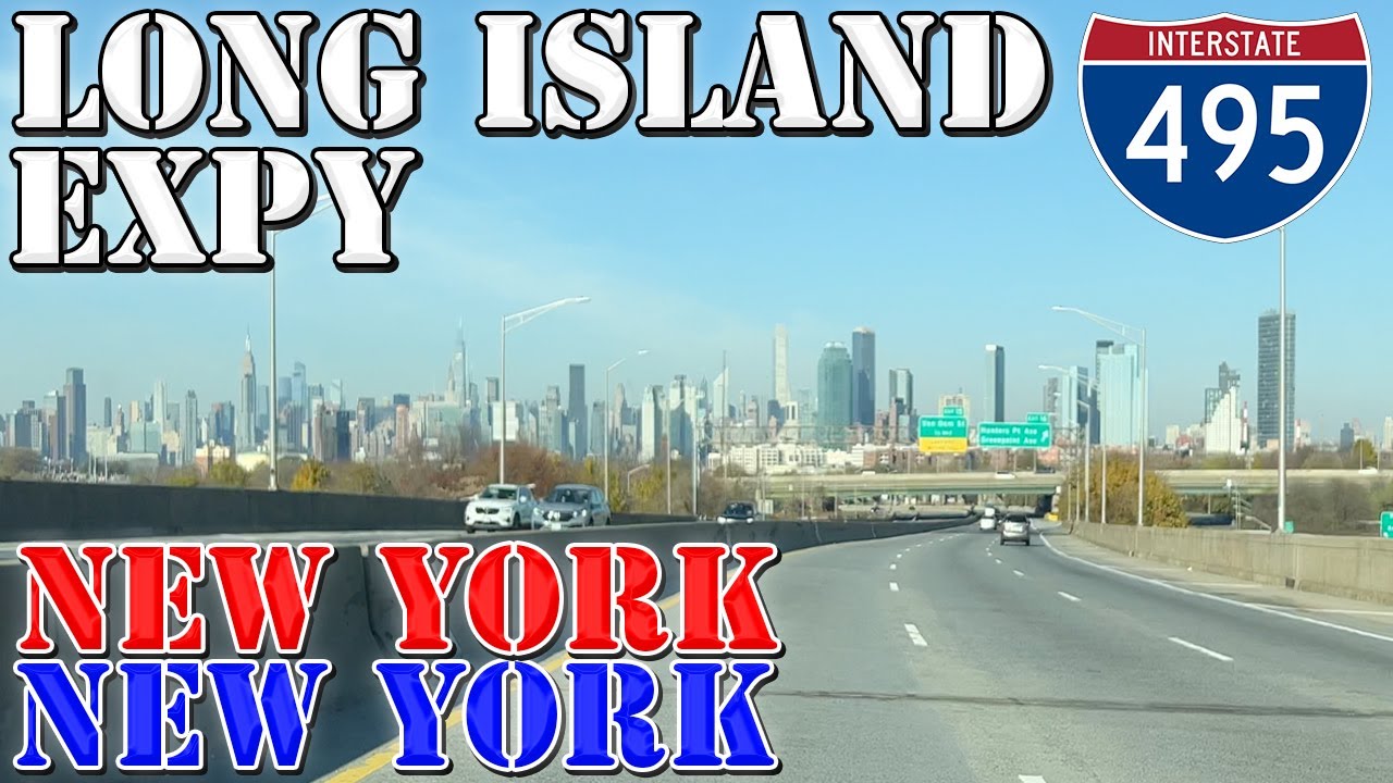 I-495 West - Long Island Expressway FULL Route - Riverhead to New York City - 4K Highway Drive