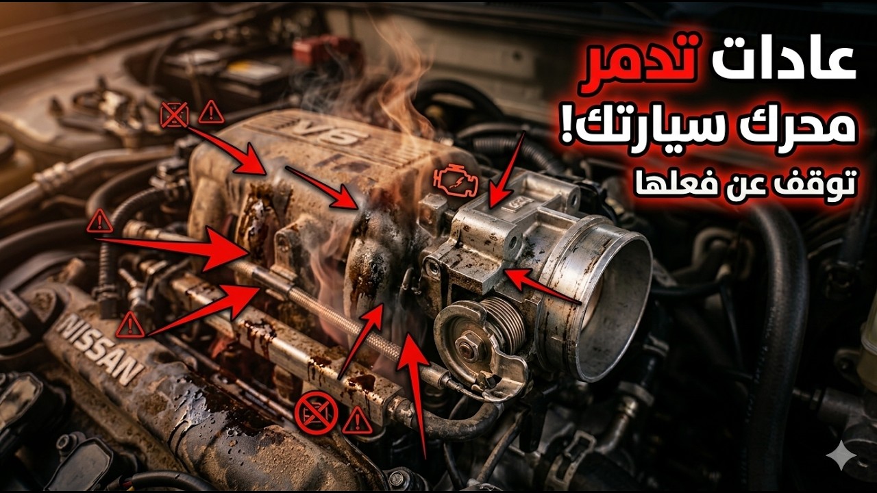 أخطر 6 أسباب تؤدي إلى تلف محرك السيارة مبكراً (أخطاء يومية تدمر المكينة)