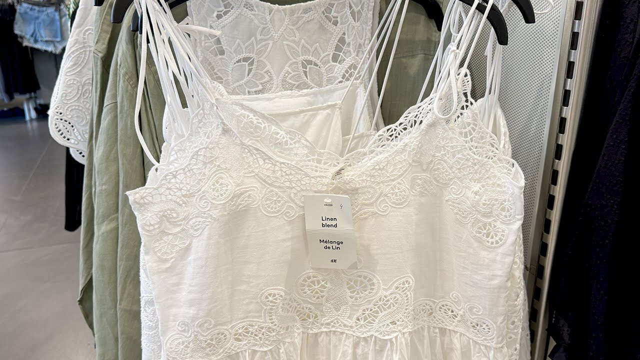 🌟 H&M NEW COLLECTION 🦋 WHITE EYELET, LACE & LINEN DRESSES