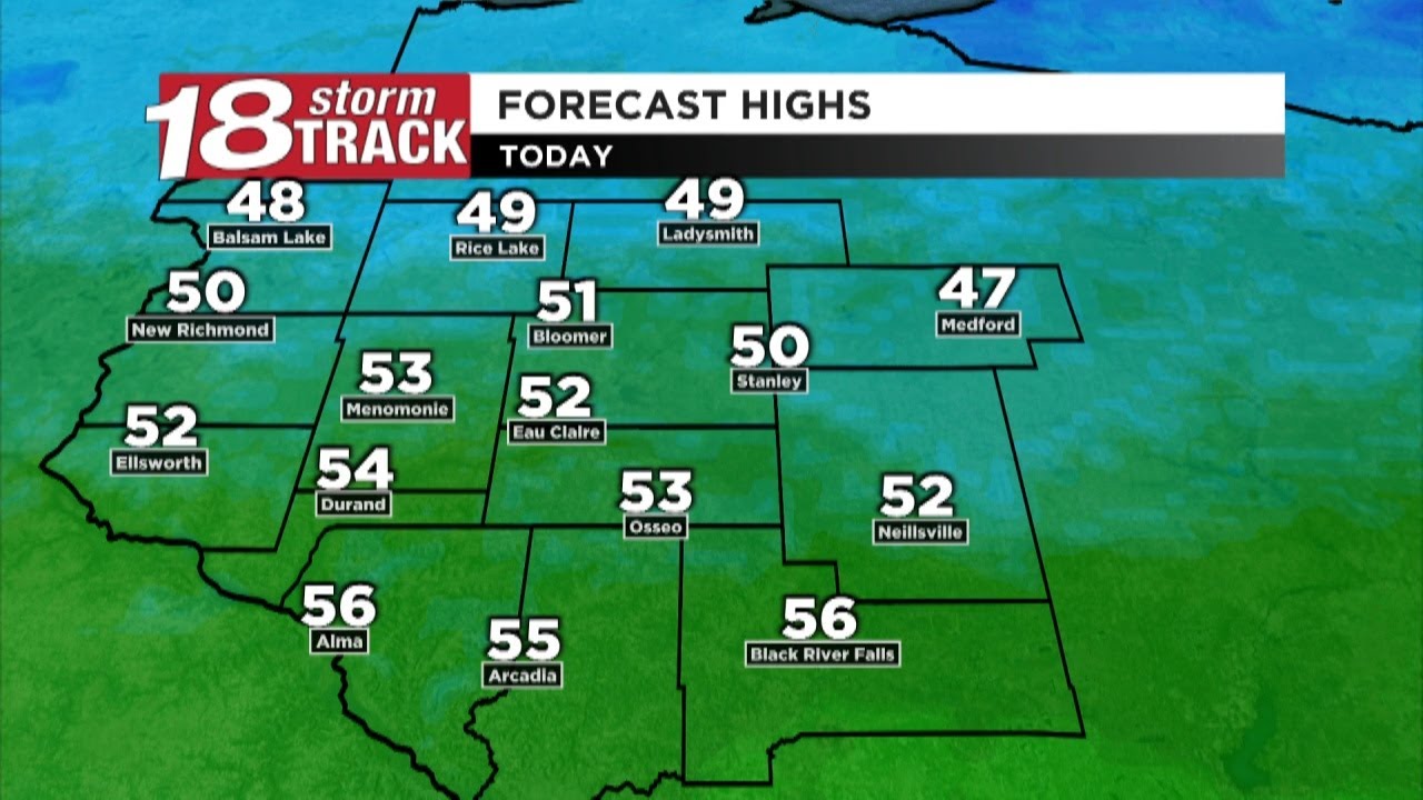 Monday will be the warmest day of the next seven as the weather pattern begins to shift