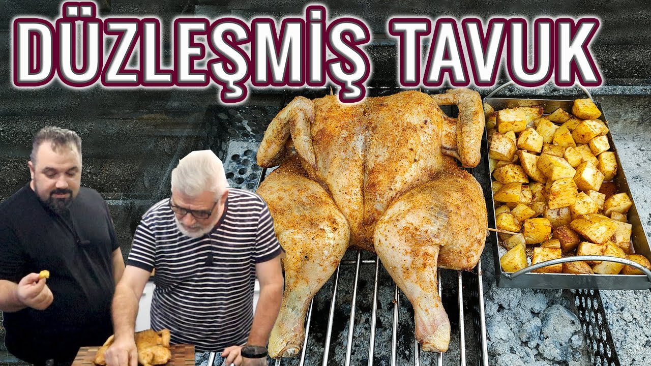 TÜM TAVUĞU EŞİT PİŞİRMENİN EN İYİ YOLU (Mangalda Düzleştirilmiş Tavuk) (Az Kömürle Tavuk Pişirmek)