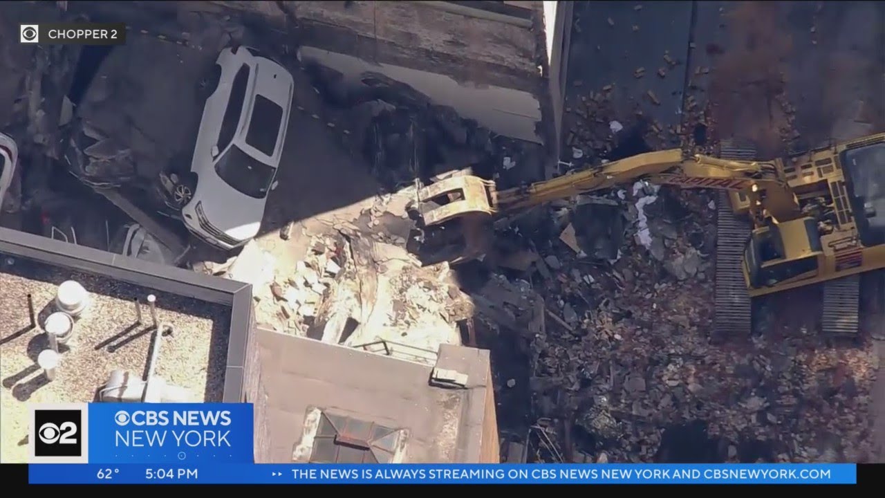 Clean-up begins after NYC parking garage collapse in Lower Manhattan