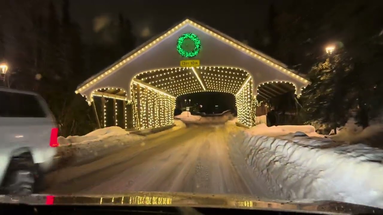 Snowy Night Drive Through Rabbit Creek | Cozy Winter Vibes + Pizza Stop 🍕