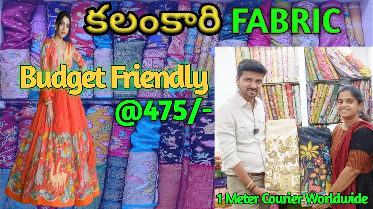 Hyderabad exclusive pen Kalamkari Fabric in budget#1meter Courier