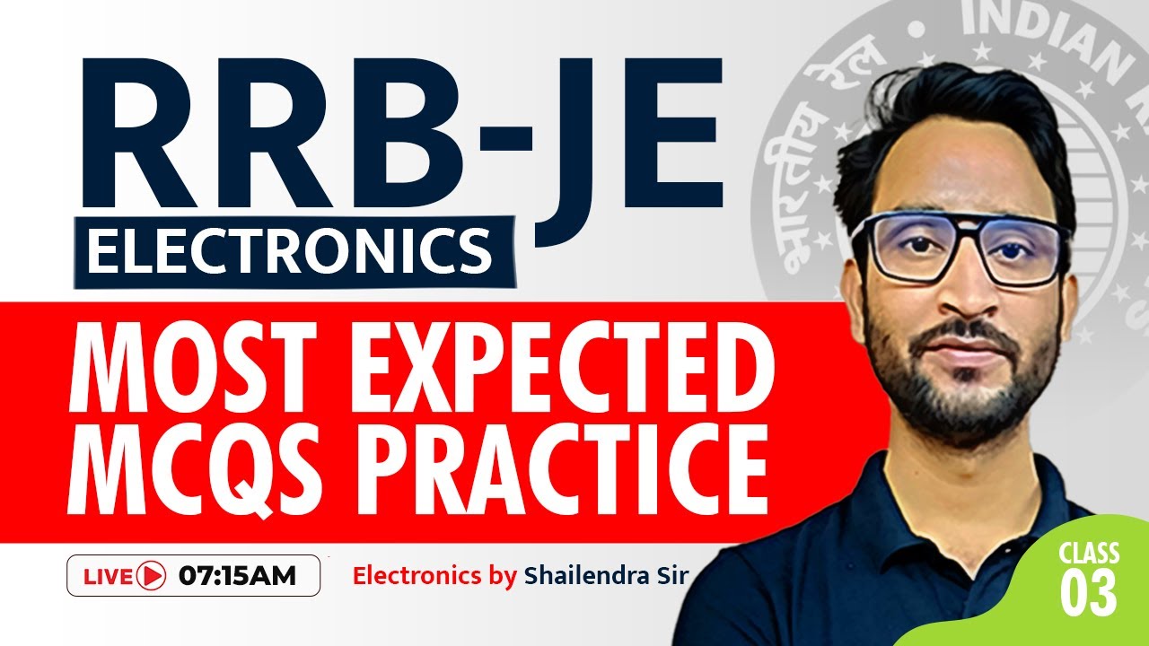 RRB JE | Electronics Most expected MCQ's by Shailendra sir