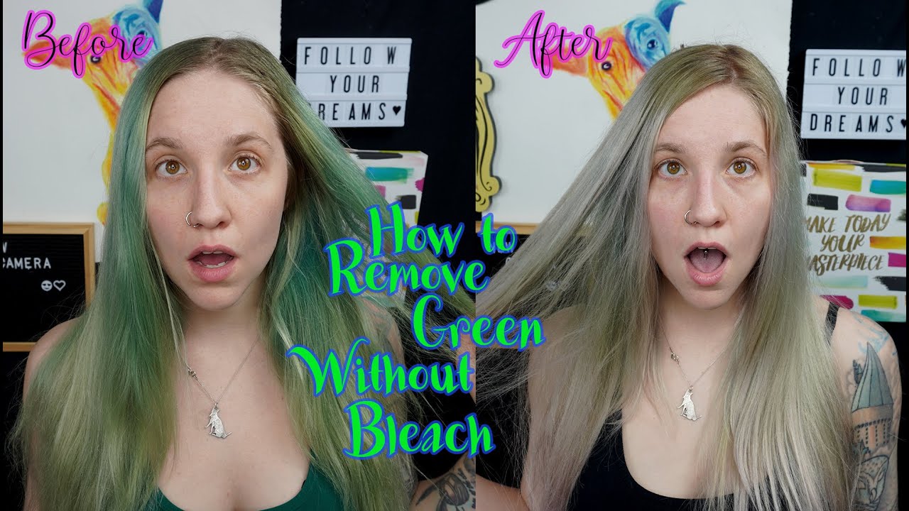 How to remove green/blue hair dye without bleach | How to fix green hair