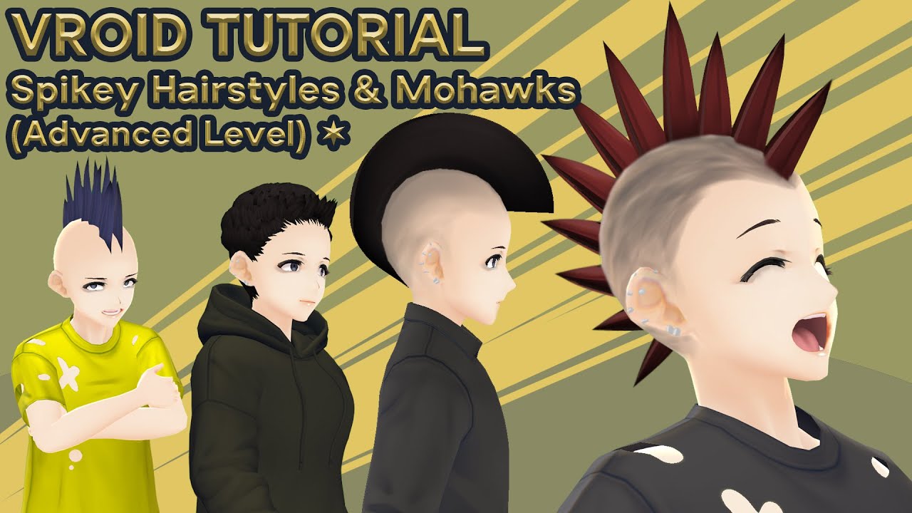 VRoid Tutorial: Spikey Hairstyles & Mohawks