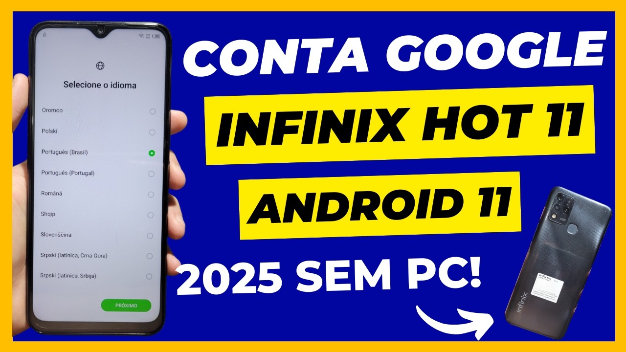 REMOVER CONTA GOOGLE INFINIX HOT 11 ATUALIZADO 2023 ANDROID 11 SEM COMPUTADOR GOOGLE FRP BYPASS