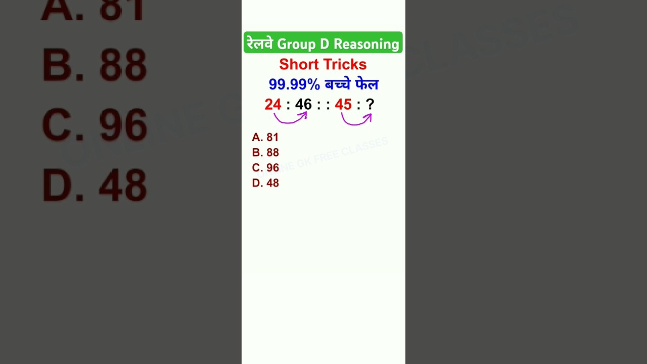 RAILWAY GROUP D EXAM 2025 😱 RAILWAY GROUP D REASONING CLASS 🤫 #railway 💥#railwaygroupdexam2025 🙏 1k