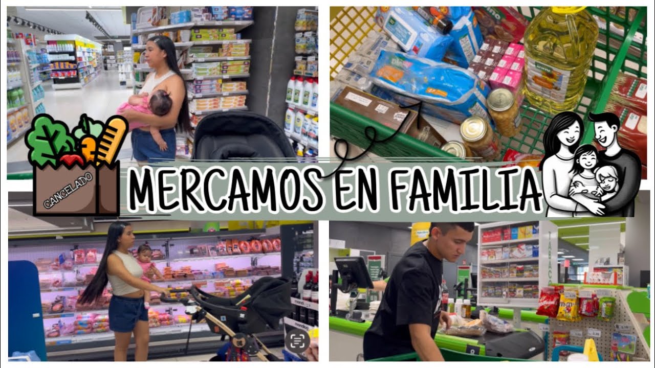 🛒🛍️ACOMPAÑANOS A MERCAR CON NUESTROS DOS HIJOS🤱🏻*vlog caótico*😱 (TAG DEL SUPERMERCADO)🥰|TATIANA A💖