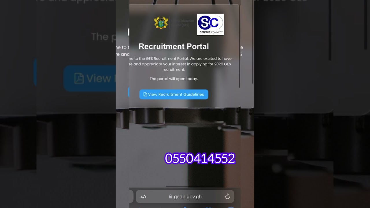GES RECRUITMENT 2026 NEW PORTAL 