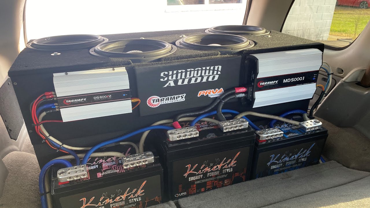 4 12S ON 5,000 WATTS TEAR UP THIS TRUCK!