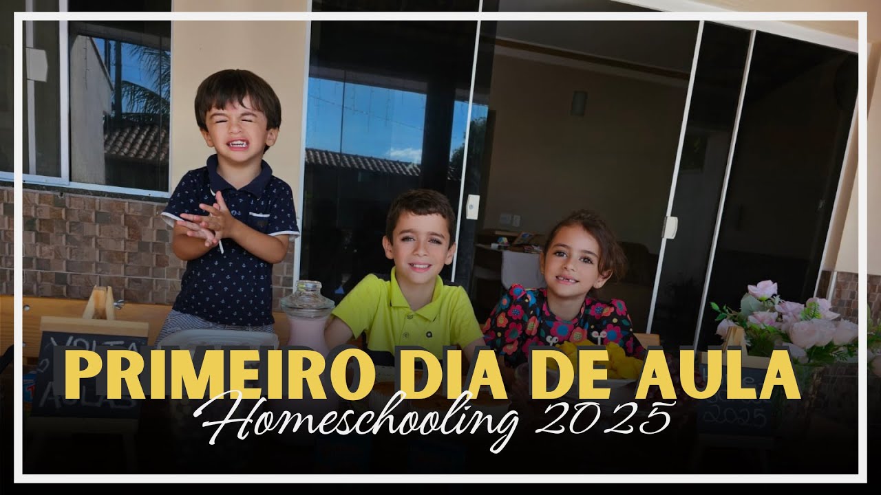 EDUCAÇÃO DOMICILIAR COM 3 FILHOS: PRIMEIRO DIA DE AULA DO HOMESCHOOLING 2025 - VLOG DIÁRIO | TEMP.5