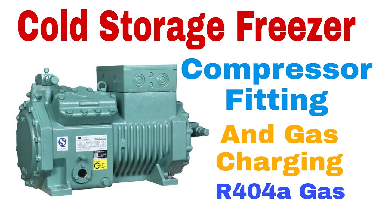 Cold Storage Freezer Compressor Fitting And Gas Charging . Semi Hermetic Compressor Gas Charging .