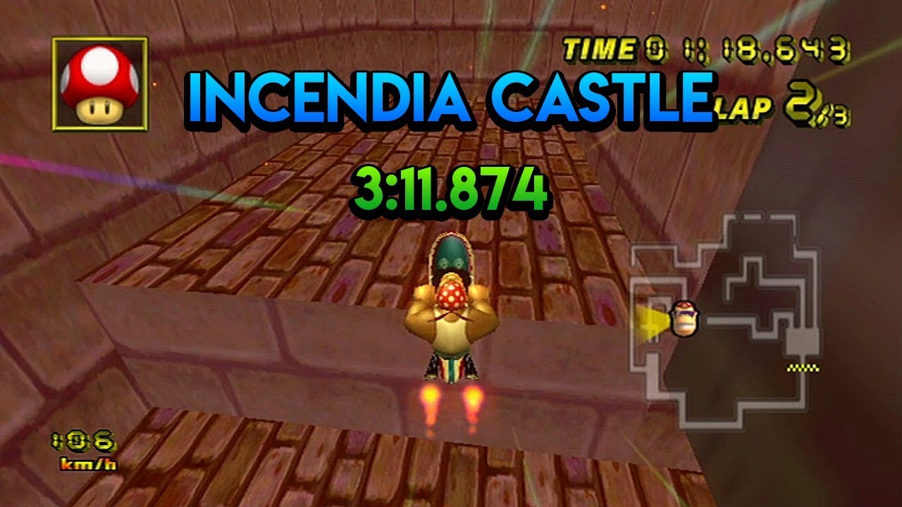 【MKW CT WR】 Incendia Castle - 3:11.874