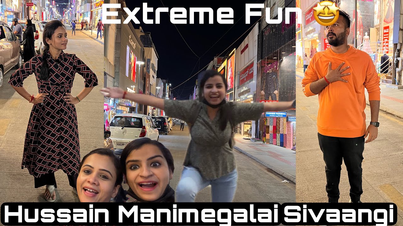 Hussain Manimegalai Sivaangi Fun task | O solriya Oo Solriya 🤩 Bangalore Vlogs