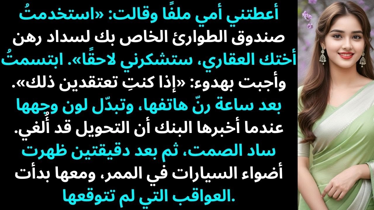 أعطتني أمي ملفًا وقالت: «استخدمتُ صندوق الطوارئ الخاص بك لسداد……»