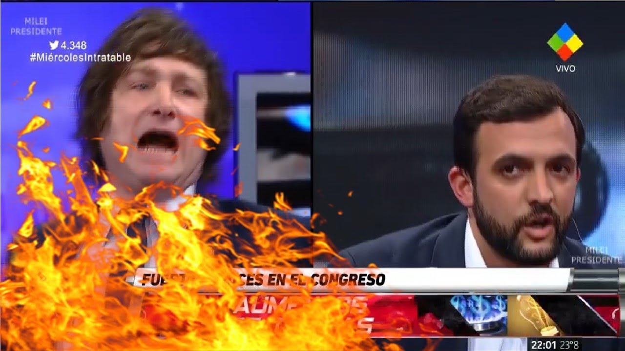 Javier Milei on fire contra un diputado peronista, Intratables- 18/04/18