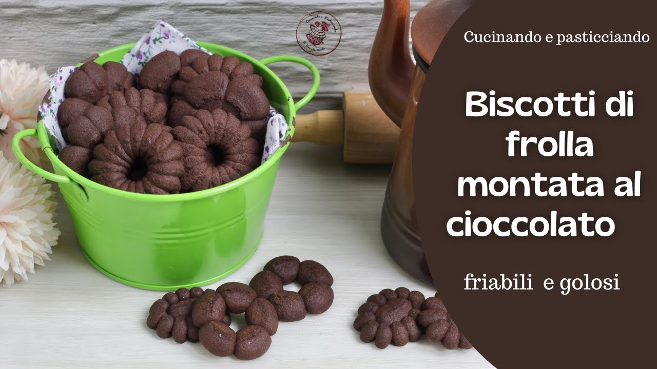 BISCOTTI DI FROLLA MONTATA AL CIOCCOLATO, UNO TIRA L'ALTRO, RICETTA PERFETTA PER LA SPARA BISCOTTI🍪🍪