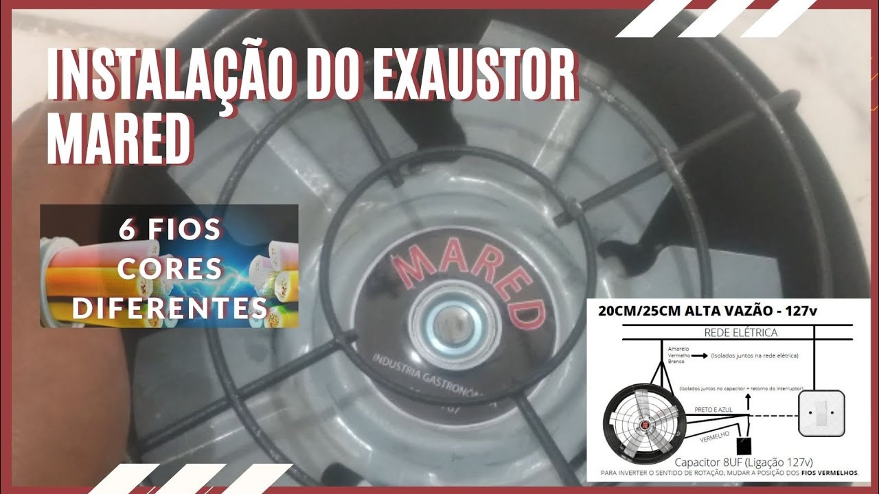Como instalar exaustor 6 fios *atualizado*