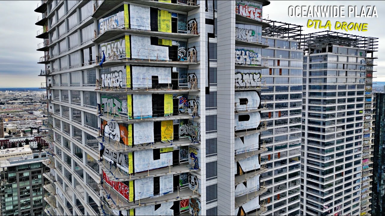 1 Year Anniversary Graffiti Towers | Abandoned Oceanwide Plaza Downtown LA