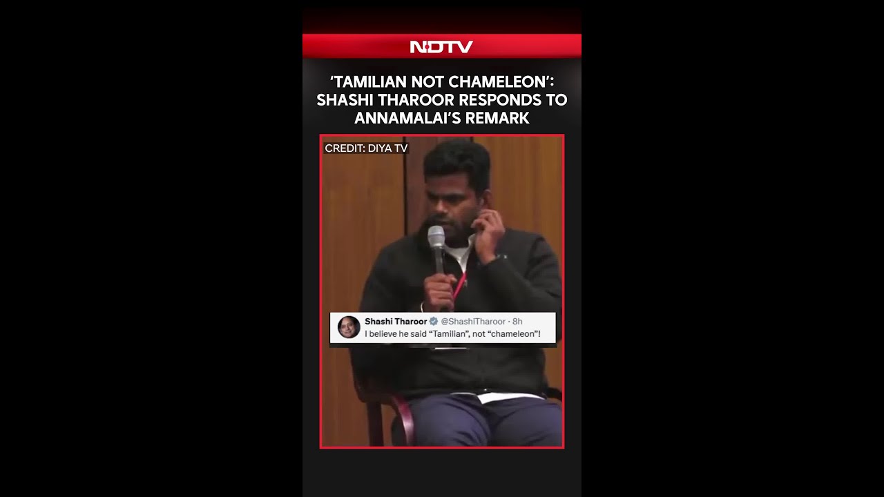 &lsquo;Tamilian Not Chameleon&rsquo;: Shashi Tharoor Counters Annamalai&rsquo;s Remark At Stanford Debate