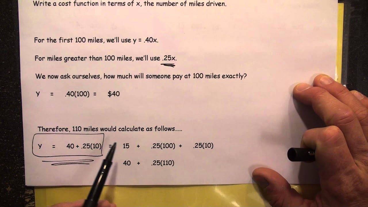 #197 Writing a Cost Function from a Rental Company