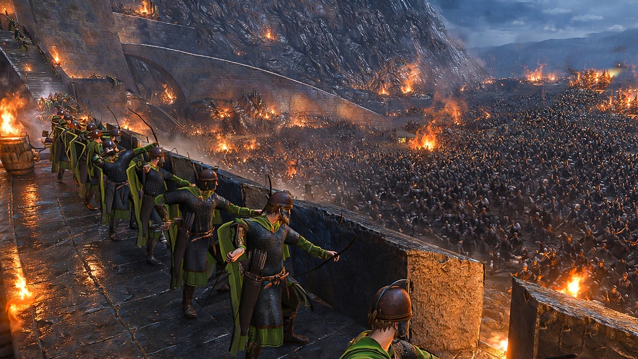 Can 460 Rohirrim Defend Helm's Deep vs 1,800 Isengard Uruk-Hai | Mount & Blade 2 Bannerlord
