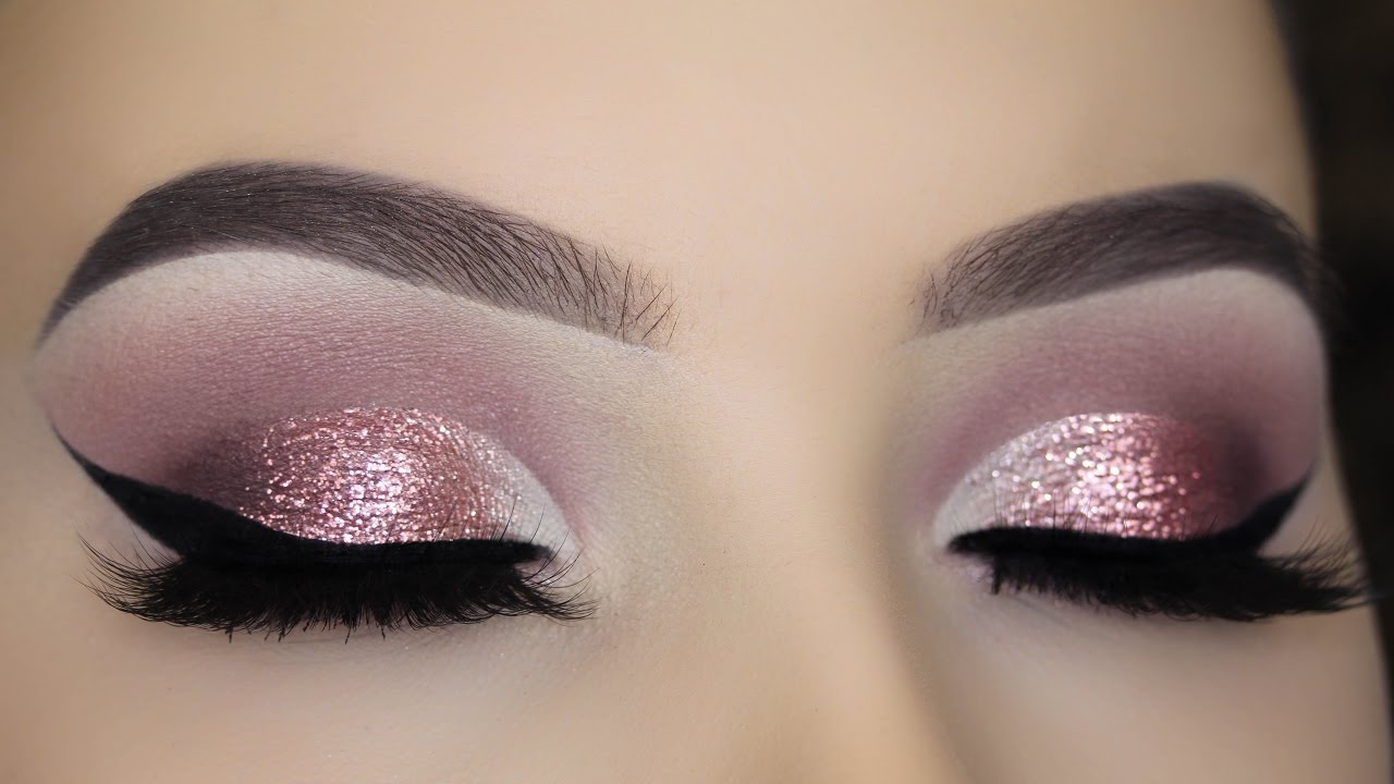 Mauve Glitter Cat Eye Tutorial