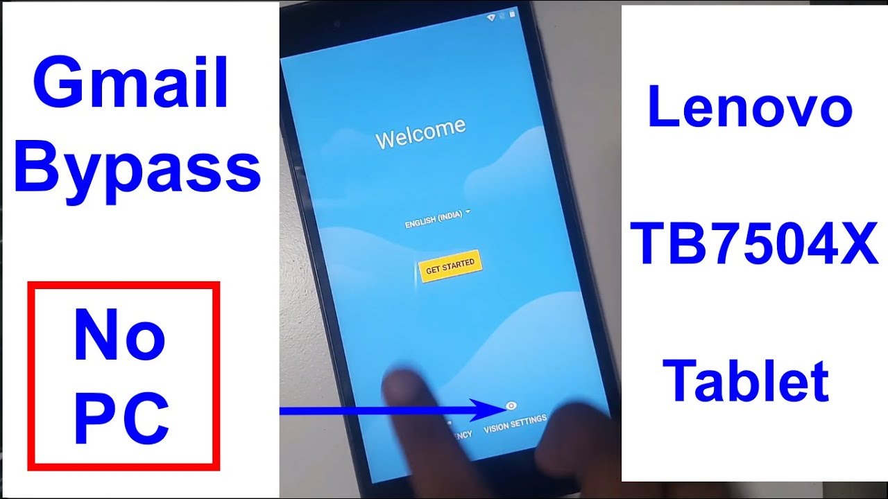 Lenovo TB7504X Tablet Gmail Bypass and Frp Reset Witout pc