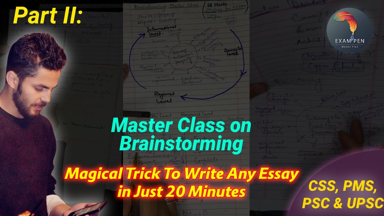 Master Class on Brainstorming For CSS/PMS Essay || Essay Planning & Ideas Generation