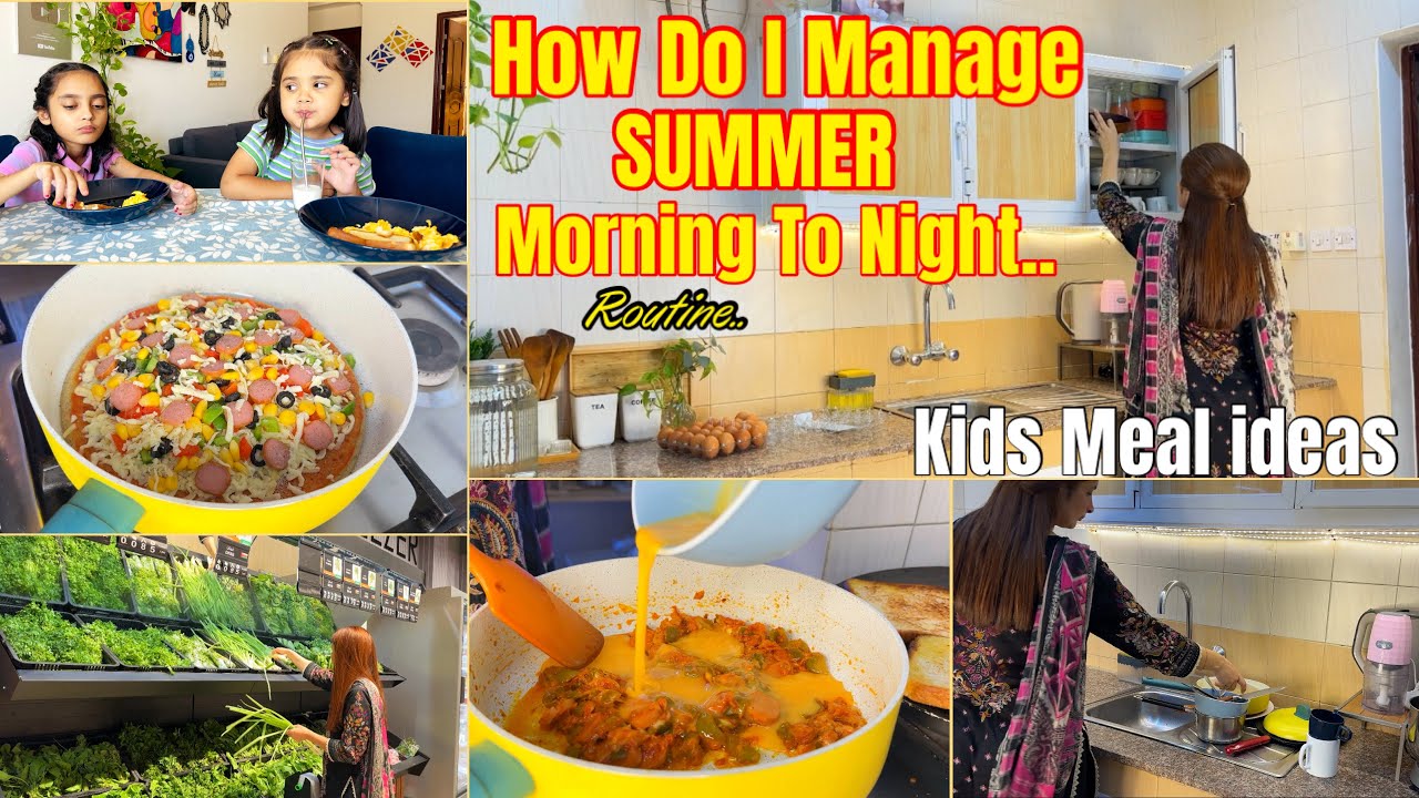 HOW I MANAGE MY SUMMER HÔME LIFE with kids🏡 | Breakfast,  Snacks & Lunch Ideas For Kids
