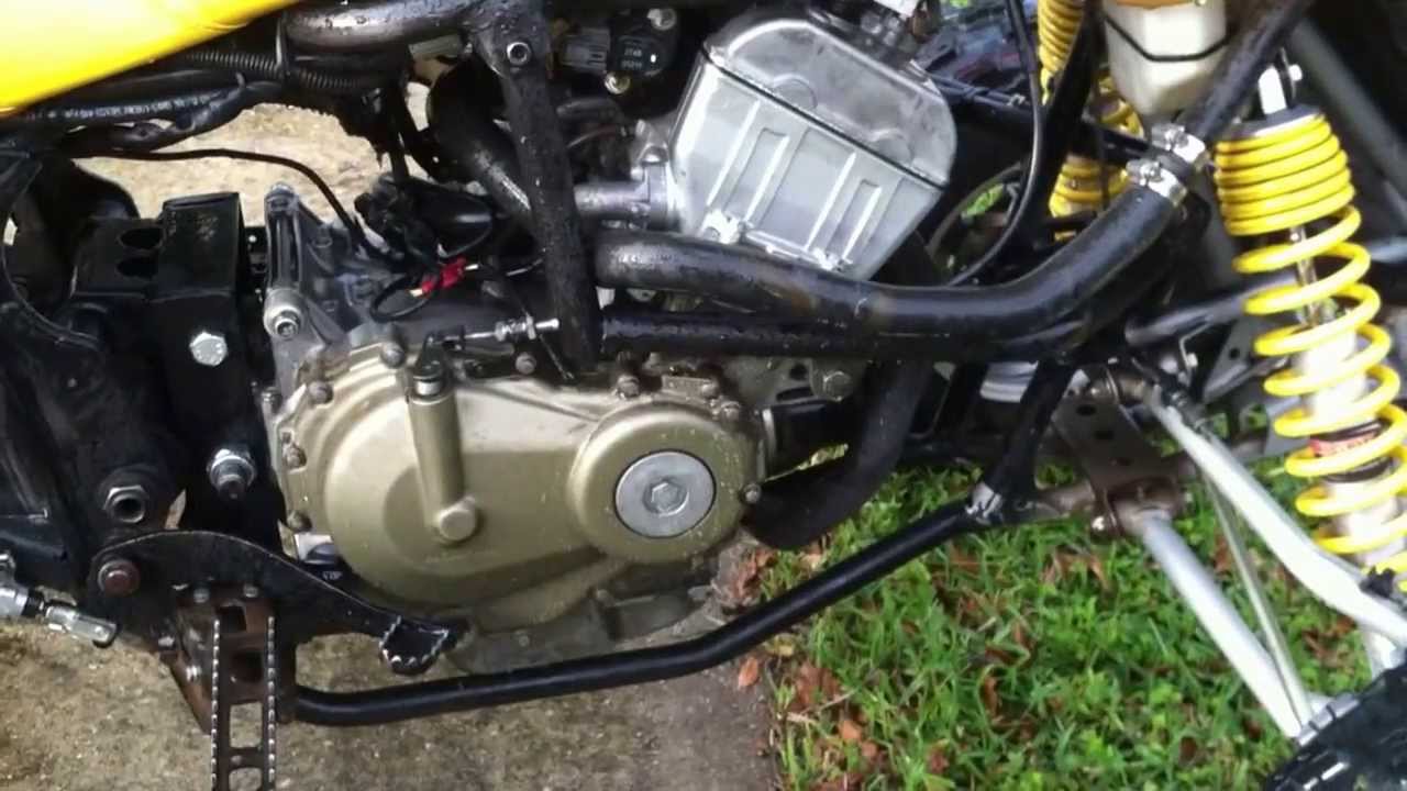(walk around description)  CBR600 F4i streetbike engine in Bombardier quad 4 wheeler frame